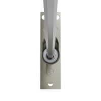 Geiger Gelenklager 45°- G031 | Grundplatte 22 x 85 mm | Kurbelzapfen 11,9 mm | 7 mm Sechskant - Länge 300 mm