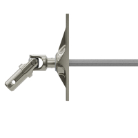 Geiger Gelenklager 45°- G031 | Grundplatte 22 x 85 mm | Kurbelzapfen 11,9 mm | 7 mm Sechskant - Länge 300 mm