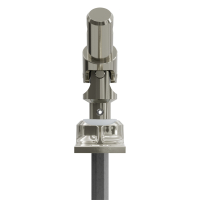 Geiger Gelenklager 45°- G031 | Grundplatte 22 x 85 mm | Kurbelzapfen 11,9 mm | 7 mm Sechskant - Länge 300 mm