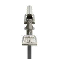 Geiger Gelenklager 45°- G032 | Grundplatte 22 x 85 mm | Kurbelzapfen 11,9 mm | 8 mm Vierkant - Länge 300 mm