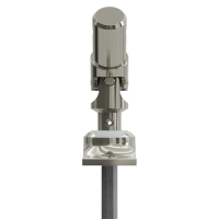 Geiger Gelenklager 45°- G034 | Grundplatte 22 x 52 mm | Kurbelzapfen 13,9 mm | 6 mm Sechskant - Länge 300 mm
