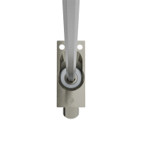 Geiger Gelenklager 45°- G034 | Grundplatte 22 x 52 mm | Kurbelzapfen 13,9 mm | 6 mm Sechskant - Länge 300 mm