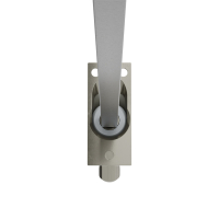 Geiger Gelenklager 45°- G035 | Grundplatte 22 x 52 mm | Kurbelzapfen 11,9 mm | 8 mm Vierkant - Länge 300 mm