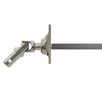 Geiger Gelenklager 45°- G035 | Grundplatte 22 x 52 mm | Kurbelzapfen 11,9 mm | 8 mm Vierkant - Länge 300 mm