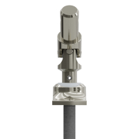 Geiger Gelenklager 45°- G035 | Grundplatte 22 x 52 mm | Kurbelzapfen 11,9 mm | 8 mm Vierkant - Länge 300 mm