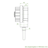 Geiger Markisengetriebe MKG 174 | 3:1 | blank | für 78 (85) mm Nutrohr | Zinköse | ohne Aufzugsbegrenzung