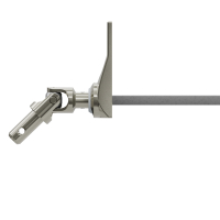 Geiger Gelenklager 45°- G036 | Grundplatte 22 x 59 mm | Kurbelzapfen 9,9 mm | 6 mm Vierkant - Länge 300 mm