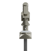 Geiger Gelenklager 45°- G036 | Grundplatte 22 x 59 mm | Kurbelzapfen 9,9 mm | 6 mm Vierkant - Länge 300 mm