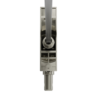 Geiger Gelenklager 90°- G070 | Grundplatte 22 x 85 mm | Kurbelzapfen 11,9 mm | 6 mm Vierkant - Länge 300 mm