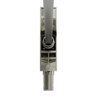 Geiger Gelenklager 90°- G071 | Grundplatte 22 x 85 mm | Kurbelzapfen 13,9 mm | 8 mm Vierkant - Länge 300 mm