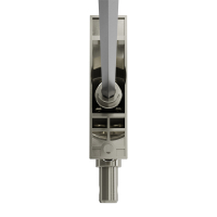 Geiger Gelenklager 90°- G076 | Grundplatte 22 x 85 mm | Kurbelzapfen 11,9 mm | 7 mm Sechskant - Länge 300 mm