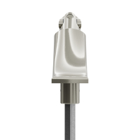 Geiger Gelenklager 90°- G076 | Grundplatte 22 x 85 mm | Kurbelzapfen 11,9 mm | 7 mm Sechskant - Länge 300 mm