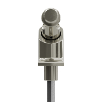 Geiger Gelenklager 90°- G076 | Grundplatte 22 x 85 mm | Kurbelzapfen 11,9 mm | 7 mm Sechskant - Länge 300 mm