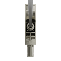 Geiger Gelenklager 90°- G077 | Grundplatte 22 x 85 mm | Kurbelzapfen 13,9 mm | 6 mm Vierkant - Länge 300 mm