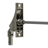 Geiger Gelenklager 90°- G094 | Grundplatte 22 x 85 mm | Kurbelzapfen 11,9 mm | 6 mm Vierkant - Länge 500 mm