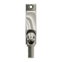 Geiger Gelenklager 90°- G094 | Grundplatte 22 x 85 mm | Kurbelzapfen 11,9 mm | 6 mm Vierkant - Länge 500 mm