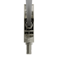Geiger Gelenklager 90°- G096 | Grundplatte 22 x 85 mm | Kurbelzapfen 11,9 mm | 8 mm Vierkant - Länge 500 mm