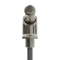 Geiger Gelenklager 90°- G096 | Grundplatte 22 x 85 mm | Kurbelzapfen 11,9 mm | 8 mm Vierkant - Länge 500 mm