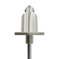 Geiger Gelenklager 90°- G078 | Grundplatte 42 x 85 mm | Kurbelzapfen 11,9 mm | 6 mm Sechskant - Länge 300 mm