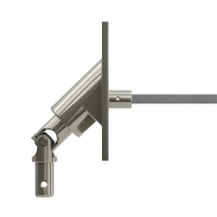 Geiger Gelenklager 90°- G079 | Grundplatte 42 x 85 mm | Kurbelzapfen 11,9 mm | 6 mm Vierkant - Länge 300 mm
