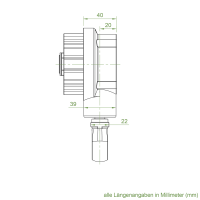 Geiger Markisengetriebe MKG 135 | 3:1 | braun | für 78 (85) mm Nutrohr | Kunststofföse | mit Endanschlag