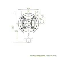 Geiger Modulares Markisengetriebe MGM 140 | 4,4:1 | Rechts | weiß | 75,5 (78) Welle