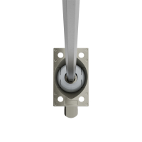 Geiger Gelenklager 45°- G049 | Grundplatte 27 x 45 mm | Kurbelzapfen 11,9 mm | 6 mm Sechskant - Länge 300 mm