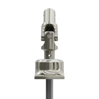Geiger Gelenklager 45°- G049 | Grundplatte 27 x 45 mm | Kurbelzapfen 11,9 mm | 6 mm Sechskant - Länge 300 mm