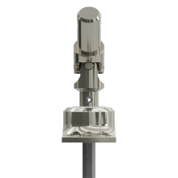 Geiger Gelenklager 45°- G049 | Grundplatte 27 x 45 mm | Kurbelzapfen 11,9 mm | 6 mm Sechskant - Länge 300 mm
