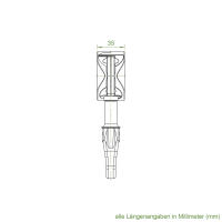 Geiger Markisengetriebe MSG 213 | 9:1 | braun | 13 mm Innenvierkant | ovale Kunststofföse | A = 68,5 mm