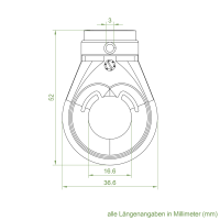 Geiger Runde Öse aus Kunststoff | weiß RAL 9016 | Innenbohrung 12 mm rund | 4,1 mm Querbohrung