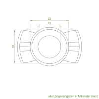 Geiger Runde Öse aus Kunststoff | weiß RAL 9016 | Innenbohrung 12 mm rund | 4,1 mm Querbohrung