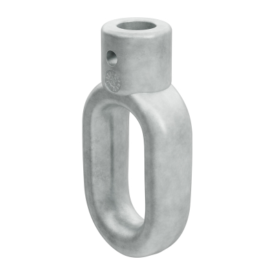 Geiger Ovale Öse aus Zinkdruckguss | Innenbohrung 10 mm rund | Querbohrung 4 mm
