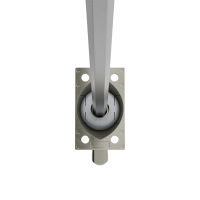 Geiger Gelenklager 45°- G051 | Grundplatte 27 x 45 mm | Kurbelzapfen 9,9 mm | 7 mm Sechskant - Länge 300 mm