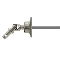 Geiger Gelenklager 45°- G051 | Grundplatte 27 x 45 mm | Kurbelzapfen 9,9 mm | 7 mm Sechskant - Länge 300 mm