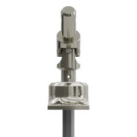 Geiger Gelenklager 45°- G051 | Grundplatte 27 x 45 mm | Kurbelzapfen 9,9 mm | 7 mm Sechskant - Länge 300 mm