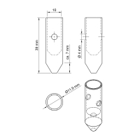 Geiger Zentrierhülse | Aussendurchmesser 11,9 mm | Innendurchmesser 10,0 mm | Querbohrung 4 mm