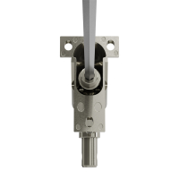 Geiger Gelenklager 90°- G084 | Grundplatte 42 x 68 mm | Kurbelzapfen 11,9 mm | 6 mm Sechskant - Länge 300 mm
