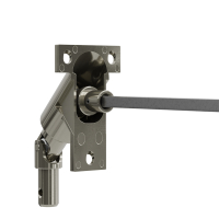 Geiger Gelenklager 90°- G085 | Grundplatte 42 x 68 mm | Kurbelzapfen 11,9 mm | 6 mm Vierkant - Länge 300 mm