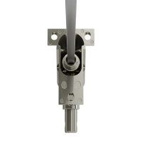 Geiger Gelenklager 90°- G085 | Grundplatte 42 x 68 mm | Kurbelzapfen 11,9 mm | 6 mm Vierkant - Länge 300 mm