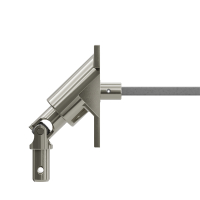 Geiger Gelenklager 90°- G085 | Grundplatte 42 x 68 mm | Kurbelzapfen 11,9 mm | 6 mm Vierkant - Länge 300 mm