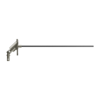 Geiger Gelenklager 90°- G085 | Grundplatte 42 x 68 mm | Kurbelzapfen 11,9 mm | 6 mm Vierkant - Länge 300 mm