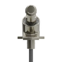 Geiger Gelenklager 90°- G085 | Grundplatte 42 x 68 mm | Kurbelzapfen 11,9 mm | 6 mm Vierkant - Länge 300 mm