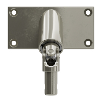 Geiger Gelenklager 90°- G090 | Grundplatte 85 x 42 mm | Kurbelzapfen 11,9 mm | 6 mm Sechskant - Länge 300 mm