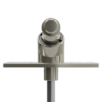 Geiger Gelenklager 90°- G090 | Grundplatte 85 x 42 mm | Kurbelzapfen 11,9 mm | 6 mm Sechskant - Länge 300 mm