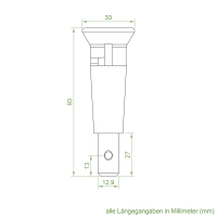 Geiger Kupplungstrichter mit Zapfen | Zapfen 12,9 mm | Aufnahme 13,9 mm