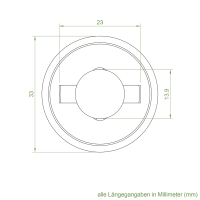 Geiger Kupplungstrichter mit Zapfen | Zapfen 12,9 mm | Aufnahme 13,9 mm