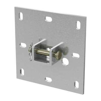 Plattenlager L B120 3/25 aus Stahl für Steckzapfen 3/25.