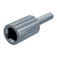 Geiger Kupplungsstück für Kegelradgetriebe 2,7:1 | Innen 8 mm Vierkant | Aussen 6 mm Sechskant