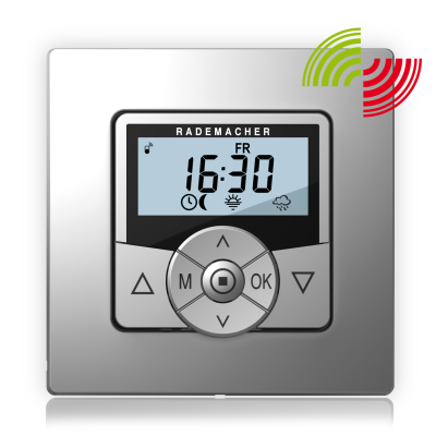 Funk-Zeitschaltuhr Troll Comfort 5665-AL DuoFern mit Rahmen in Aluminium Optik